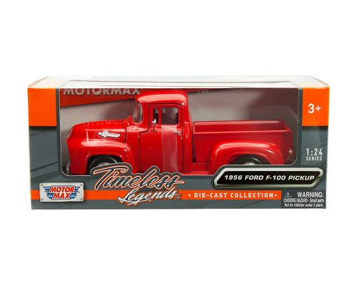 Motormax 1:24 1956 Ford F-100 Pickup – Red – Timeless Legends