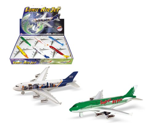 Sonic Air Jet 7.5″ Aircraft with Lights and Sounds – Display Tray Set of 6