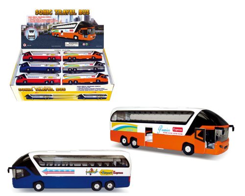 Sonic Travel Bus 7.5″ with Lights and Sounds – Display Tray Set of 6