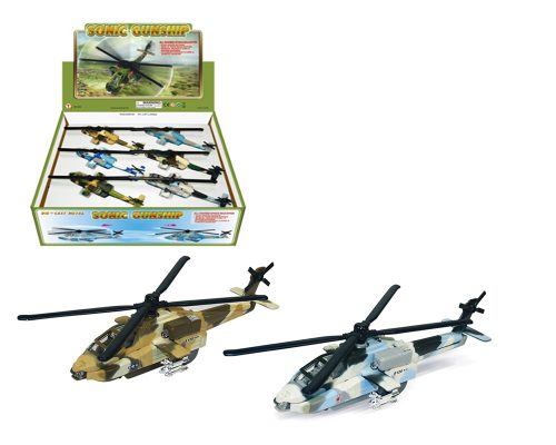 Sonic Gunship 8.5″ Aircraft with Lights and Sounds – Display Tray Set of 12