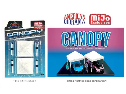 American Diorama 1:64 2 Pack Canopy Set – White – MiJo Exclusives