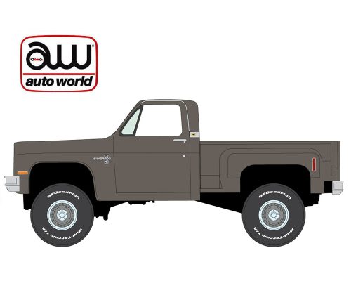 (Preorder) Auto World 1:64 1981 Chevrolet Silverado Stepside 10 Pickup – Medium Graystone Poly – Limited Edition