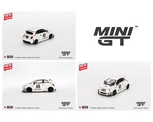 (Preorder) Mini GT 1:64 LB-WORKS x Abas Works ABARTH 595 Gara White