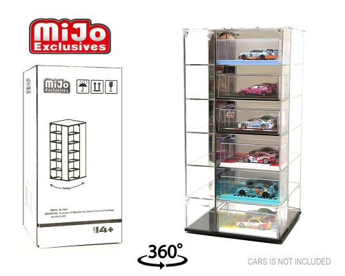 Showcase 1:64 Large 24-Cars Display Desk Top Spinner with Mirror (8″x 8″x16.5″) – Mijo Exclusives