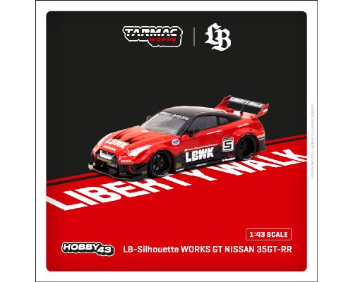 (Preorder) Tarmac Works 1:43 LB-Silhouette WORKS GT NISSAN 35GT-RR Silhouette – Red – Hobby43
