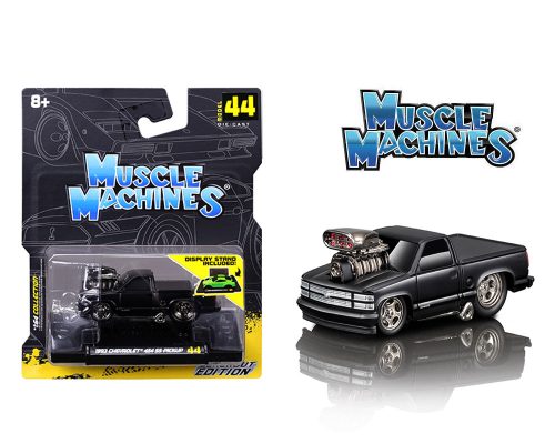 Muscle Machines 1:64 1993 Chevrolet 454 SS Pickup Truck – Blackout Edition Model 44