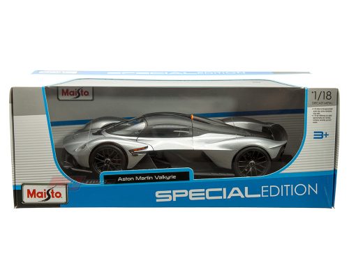 Maisto 1:18 Aston Martin Valkyrie – Silver / Matte Black – Special Edition