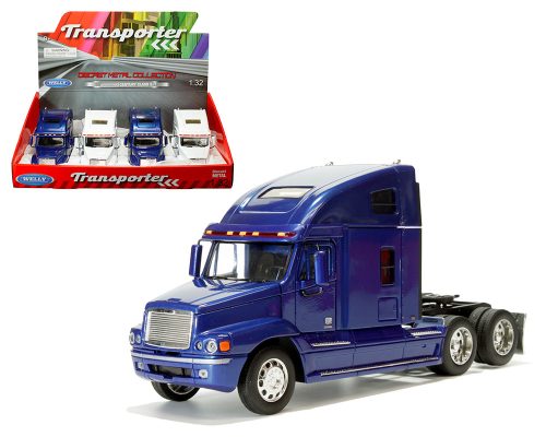 Welly 1:32 Freightliner Century Class S/T – Blue, White – Display Tray Set of 4