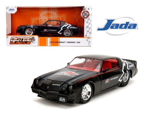 Jada 1:24 1979 Chevrolet Camaro Z28 – Black with Carbon Fiber Hood – Bigtime Muscle