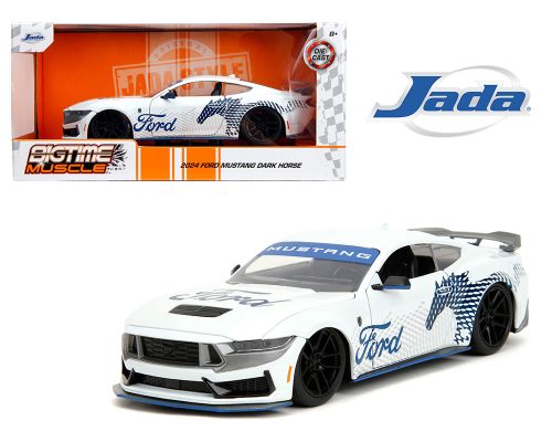 Jada 1:24 2024 Ford Mustang Dark Horse – White  – Bigtime Muscle