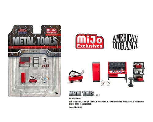 (Preorder) American Diorama 1:64 Metal Tools Set C – Mijo Exclusives