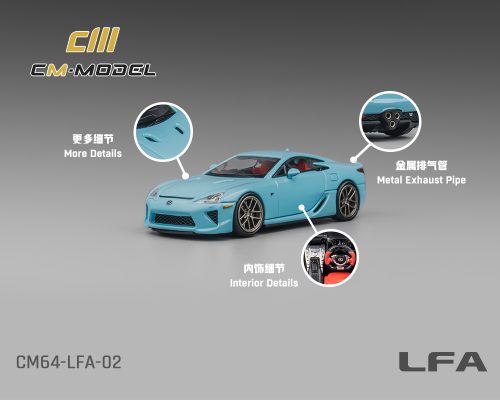 (Preorder) CM Model 1:64 Lexus LFA – Baby Blue – Limited Edition