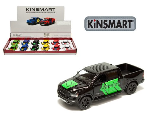 Kinsmart 1:78 2019 Ram 1500 Livery Edition – 6 Colors – Display Tray Set of 12