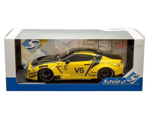 Solido 1:18 2020 Nissan GT-R (R35) with Liberty Walk Body Kit 2.0 – Yellow