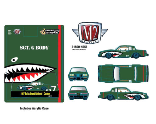 (Preorder) M2 Machines 1:64 1987 Buick Grand National Shark Mouth – Primer Green – Hobby Exclusives