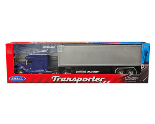 Welly 1:32 Freightliner Columbia Container (Blue) – Transporter