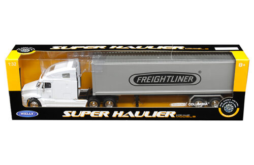 Welly 1:32 Freightliner Columbia Container (White) – Transporter – Long Haul Trucker