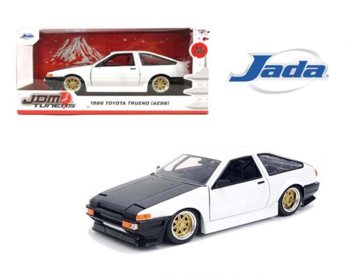 Jada 1:24 Toyota Trueno AE86 – White with Black Hood – JDM Tuners