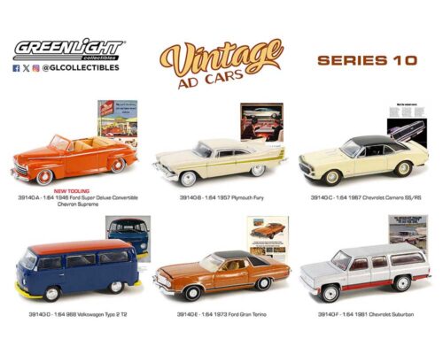 Greenlight 1:64 Vintage Ad Cars Series 10 Assortment