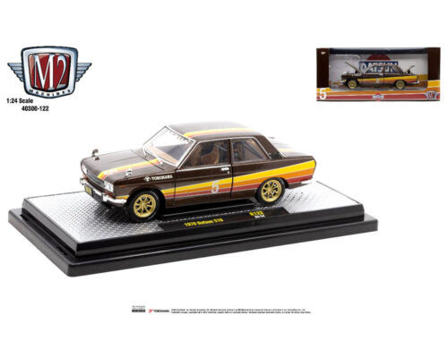 M2 Machines 1:24 1970 Datsun 510 – Black with Stripes – Release 122 Version B