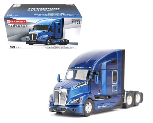 Diecast Masters 1:50 Kenworth T680 Cab – Cerulean Blue – Transport Series Limited Edition