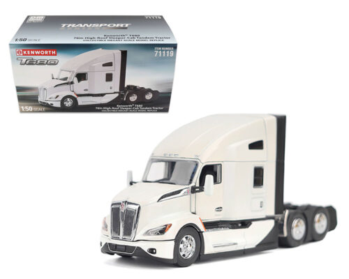 Diecast Masters 1:50 Kenworth T680 Cab – Pearl White – Transport Series Limited Edition