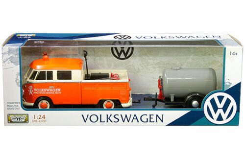 Motormax 1:24 Volkswagen T1 Pickup with Service Oil Trailer