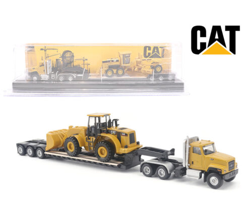 (Preorder) CAT 1:87 Cat CT681 Day Cab Tractor with Lowboy Trailer and Cat 950G Wheel Loader