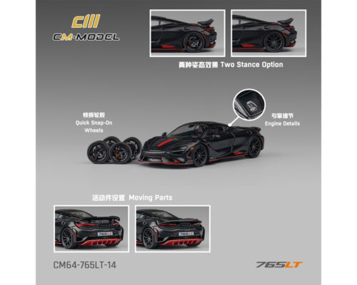 (Preorder) CM Model 1:64 McLaren 765LT – Matte Black -Limited Edition