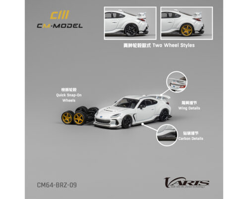 (Preorder) CM Model 1:64 Subaru BRZ Varis Widebody custom – White – Limited Edition