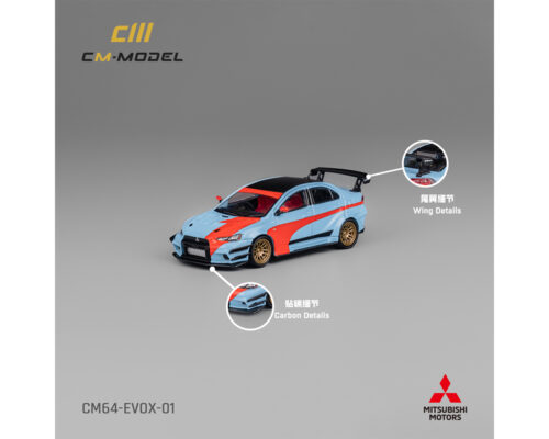 (Preorder) CM Model 1:64 Mitsubishi Lancer Evolution X Varis Widebody – Blue – Limited Edition