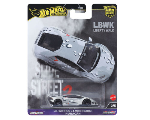 Hot Wheels 1:64 Car Culture Premium – LB-Works Lamborghini Huracan – Slide Street Solid Case