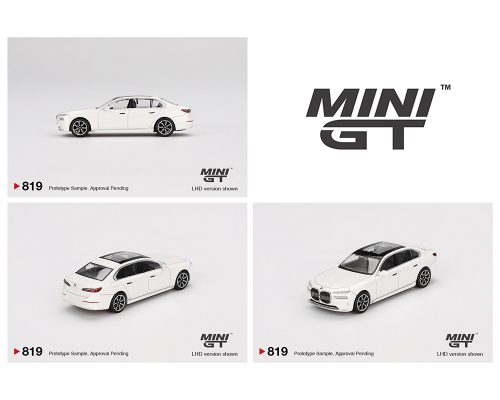 (Preorder) Mini GT 1:64 BMW i7 xDrive60 – Mineral White – Limited Edition