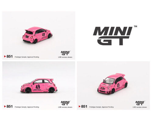 (Preorder) Mini GT 1:64 ABARTH 595 LB-WORKS x Abas Works – Pink