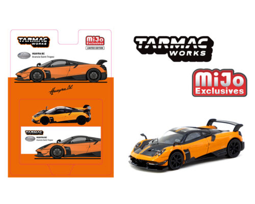 (Preorder) Tarmac Works 1:64 Pagani Huayra BC – Arancio Saint Tropez – MiJo Exclusives Limited Edition