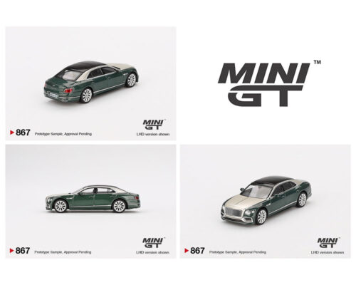 (Preorder) Mini GT 1:64 Bentley Flying Spur – White Sand Verdant